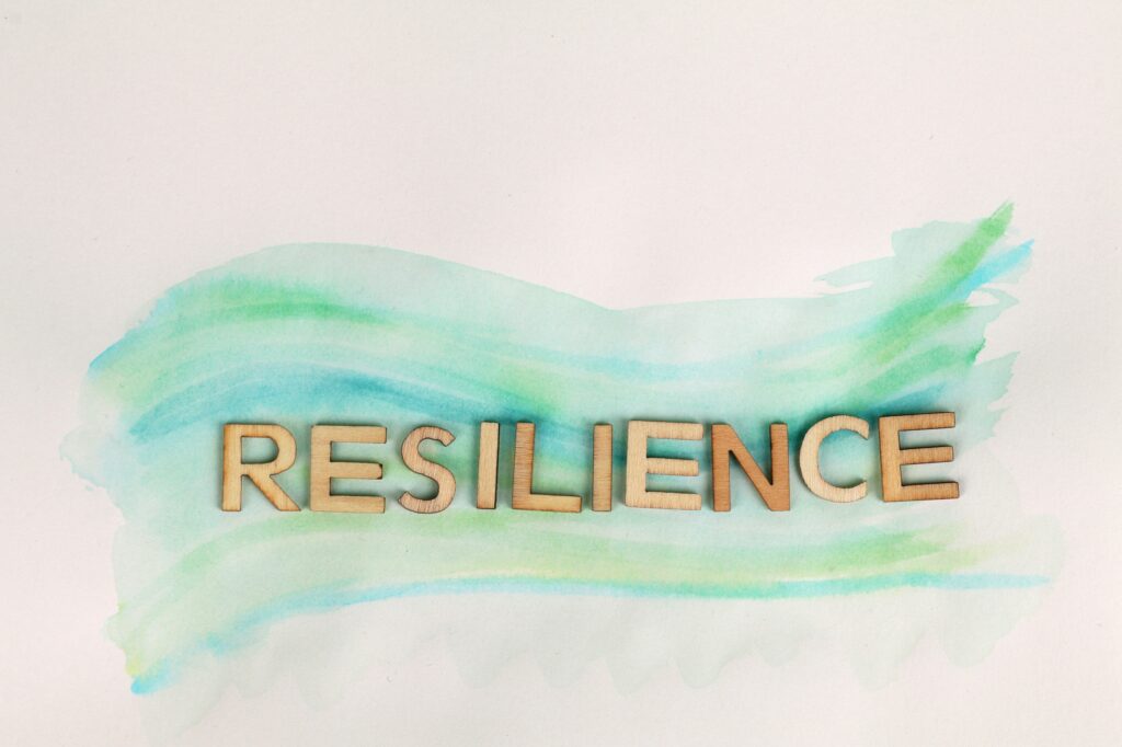 resilience written over a colored background